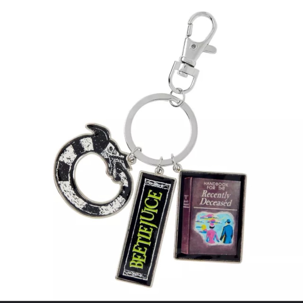Beetle-juice Themed Keyring New in Package